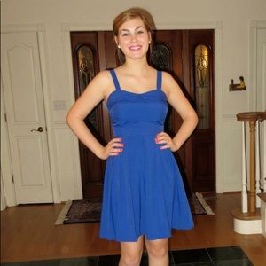 **SOLD** Cobalt Blue Dress with Cute Collar